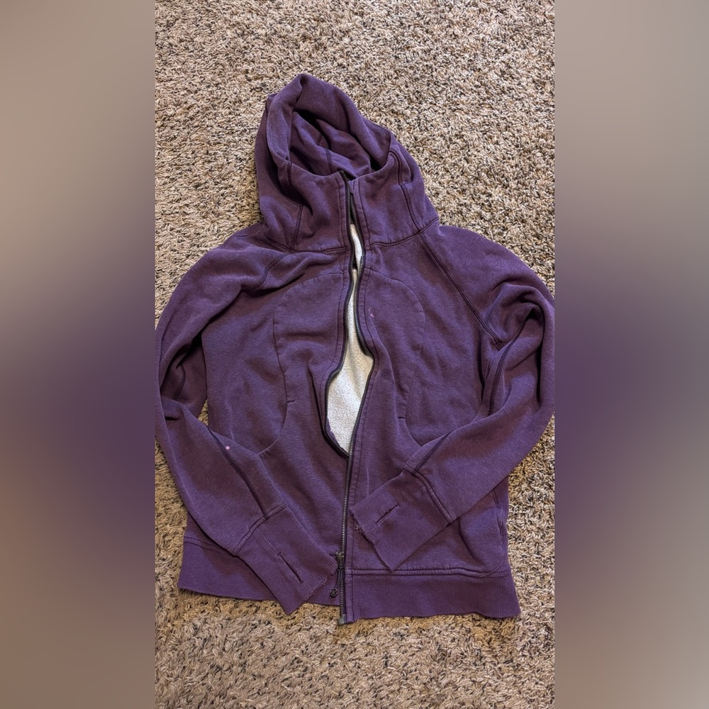 Lululemon scuba hoodie 
Purple Zip-Up Hoodie